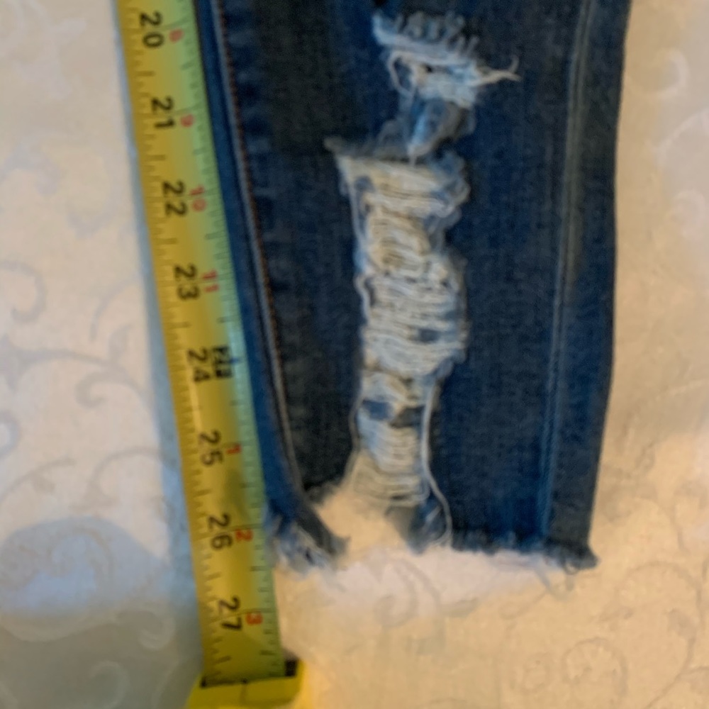 Just USA Distressed Frayed Hem Skinny Ankle Jeans - Picture 12 of 16